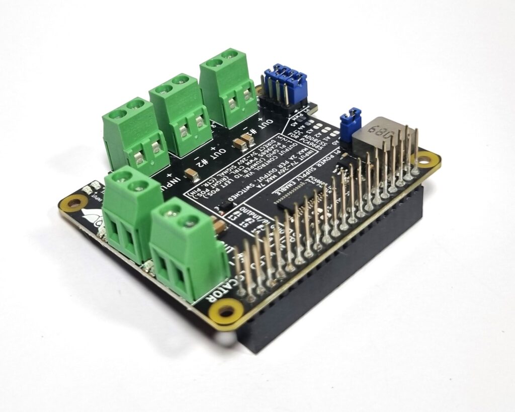 A finished PCB for the OpenWeedLocator